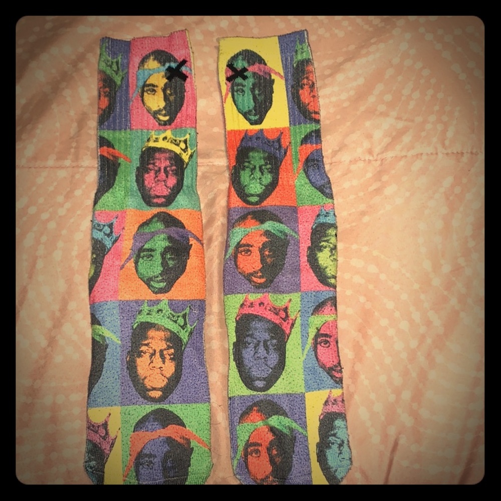 Long Tupac and Biggie socks